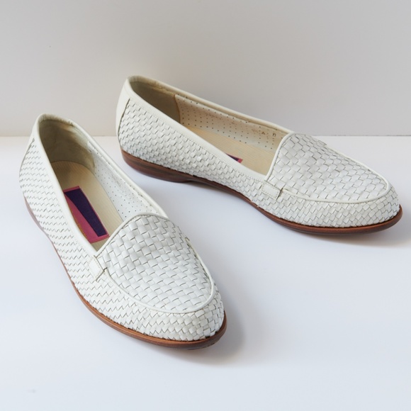 80s - SUSAN BENNIS - WARREN EDWARDS - Loafer - Men's - 9.5 - Wht - Leather